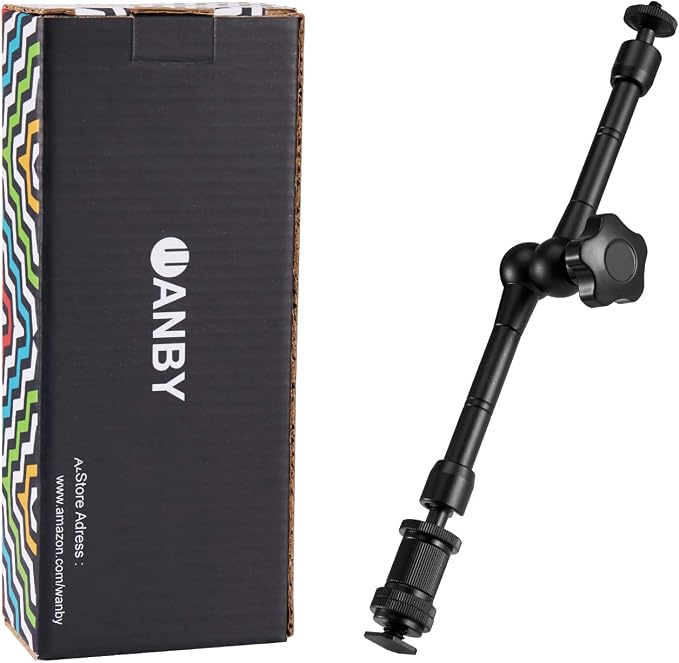 11 Inch Articulating Friction Magic Arm Adjustable w/Hot Shoe Mount 1/4'' Tripod Screw for DSLR Camera Rig, LCD Monitor, LED Lights, Flash Light (Arm) | Adjustable Flexible Arm Bracket for DSLR SLR Camera Rig LCD Monitor LED Flash Lights - Image 2