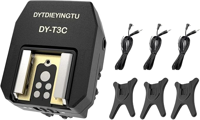 DY-T3C Set Style Multi-Functional hot Shoe Adapter, Single-Lens Reflex Camera Universal Flash Expansion Accessory/ Also Applicable Mini Camera Flash Height-Increasing Conversion Accessories by DYTDIEYINGTU