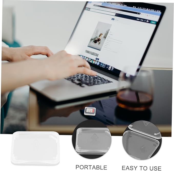 OSALADI 100pcs Card Storage Cases Plastic Memory Card Holders Photo Storage Box for Memory - Image 4