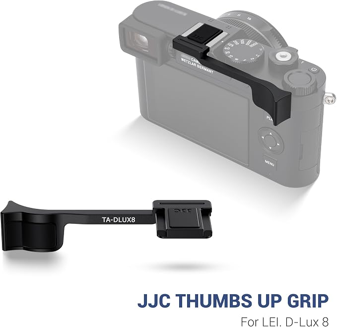 D-LUX8 Thumb Grip with the Bottom of Silicone Hot Shoe Protective Pad-Black | Aluminum Alloy DLUX8 Thumb Grip with Hot Shoe Cover Protector Thumb Rest Support Holder, Not Affect The Use of Camera Buttons - Image 5