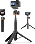 21" Osmo Action Portable Mini Tripod Stand for DJI Action 6/Osmo Nano | 2-in-1 Selfie-Stick Tripod w 360° Ball Head, Small Desktop Stand/Travel Vlogging Handle Grip/Accessories for Video Recording by Unknown