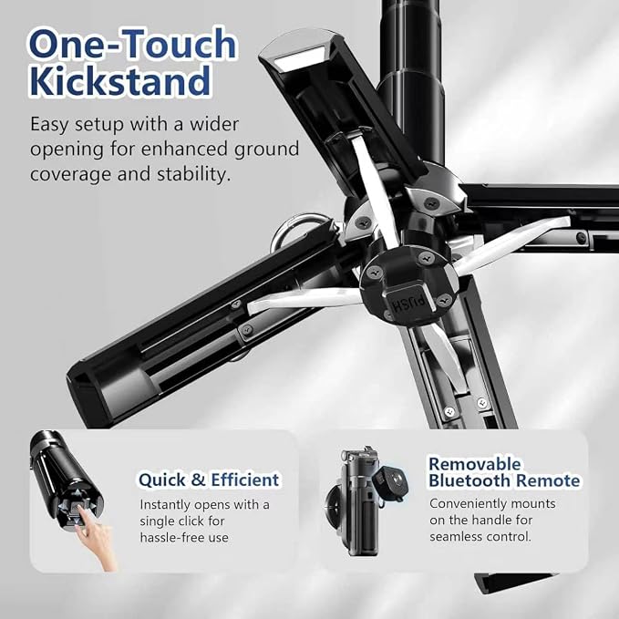 6-in-1 Magnetic Mini 20.5'' Selfie Stick for iPhone with LED Light. Can Converts into Mini Tripod/Phone Camera Grip/Handheld Stabilizer/Phone Stand. Selfie Stick with Rechargable Remote - Image 12