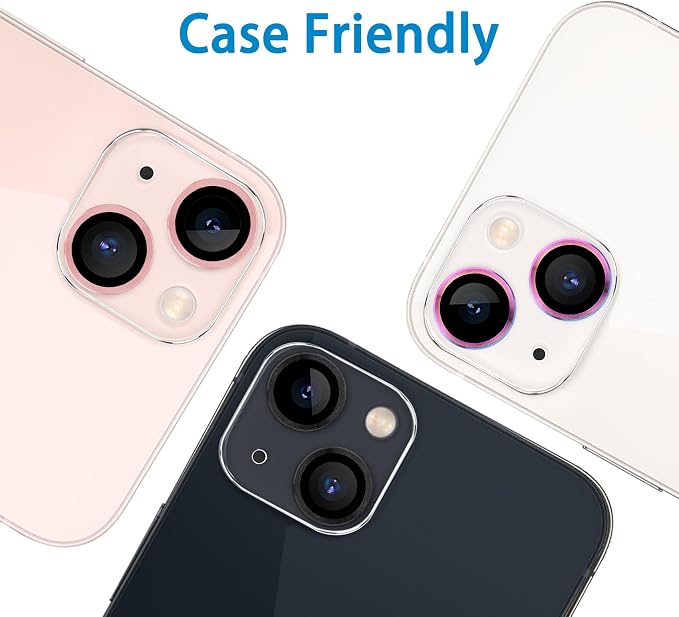 Dengduoduo 3 Pack Tempered Glass Camera Lens Protector for iPhone 13 6.1" & iPhone 13 Mini 5.4", Ultra HD, 9H Hardness, Anti-Scratch, Case Friendly, Easy to Install [No Affect on Night Shots] - Image 6