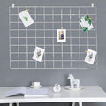 2 Pack Large Wall Grid Panels with Light and Clips, Photo Display Board, Picture Frame Collage Board, Wire Grid Wall Panel Room Decoration,Silver | Picture Frames Collage , Wire Grid Wall Panel Room Decoration by GBYAN
