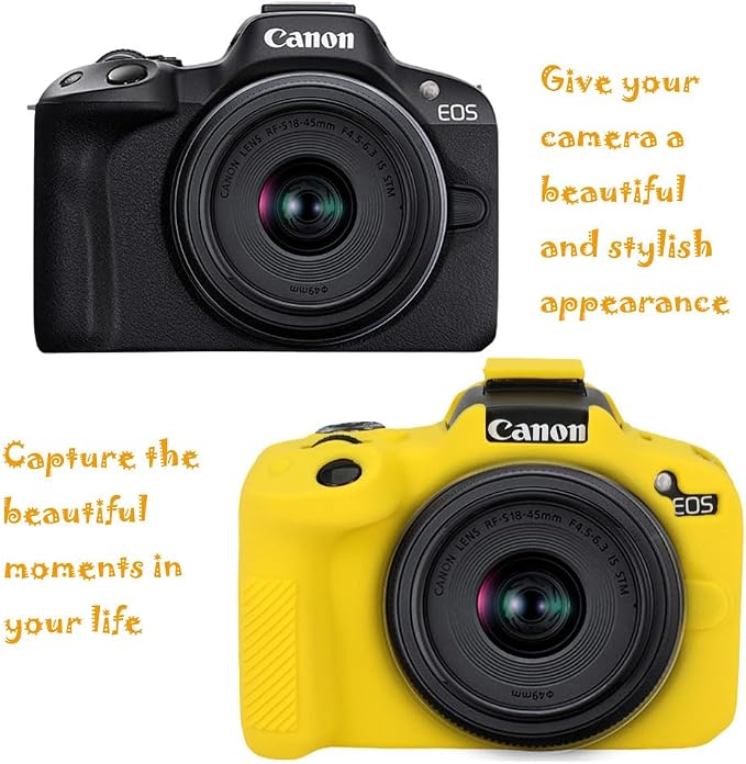 Case for R50, R50 Camera Silicone Protective Case, Lightweight, Anti-Scratch Slim Fit Soft Skin, R50 Accessories - Yellow - Image 4