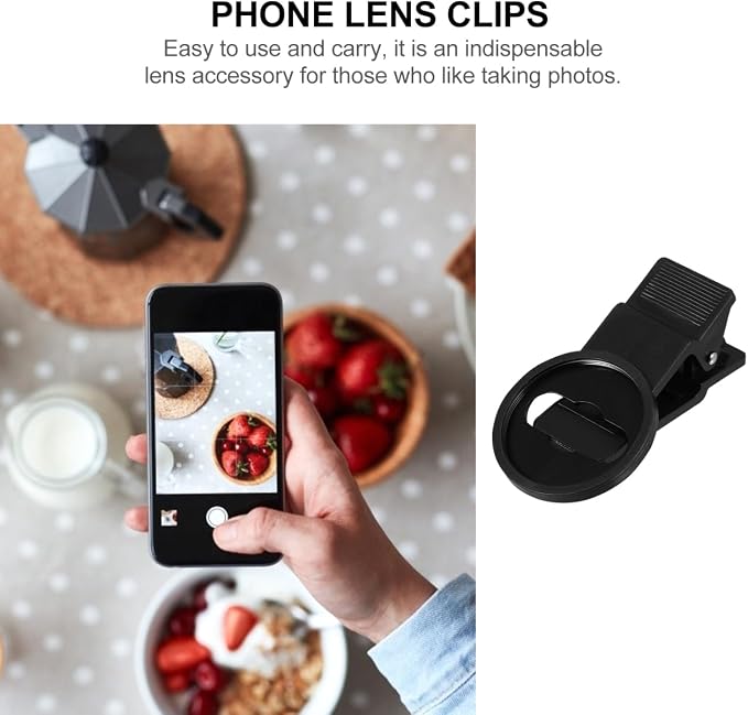 SEWACC Phone Lens Clips Universal Mobile Phone Photography External Lens Clip for Wide Angle Macro and Fisheye Lenses Screw Clamp Design 2 Pcs for Smartphone Camera Accessories - Image 7