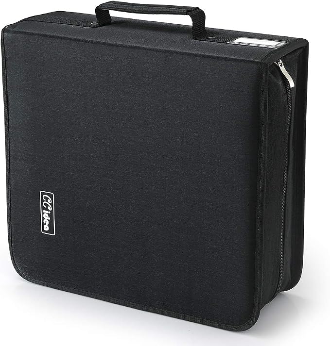 CCidea CD Case DVD Case Storage Holder-264 Capacity,Media Binder, CD Wallet, Disc Booklet, L11.4 x W 6.4 x H3.5 INCH (Black) by CCidea