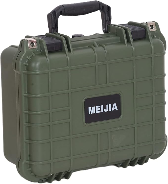 MEIJIA All Weather IP67 Waterproof Hard Camera Case,Hard Protective Case,Hard Case with Customizable Foam,Fit Use of Drones,Camera,Equipments,Pistols(Green,13.35 x11.63x5.98inches) - Image 9