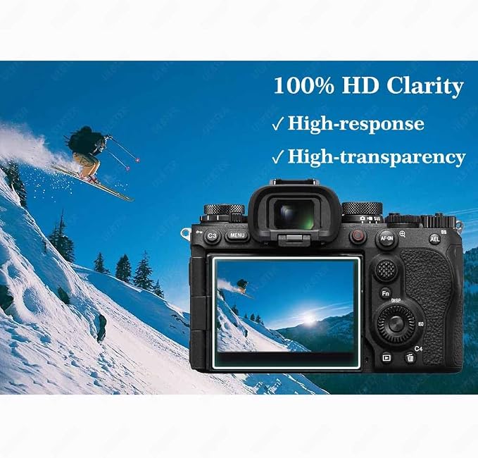 ULBTER Screen Protector for Sony Alpha A1 II/A9 III A1II A9III [3+2Pack] | [Not for A1 A9 A9II] A9M3 A93 Glass Screen Saver & Hot Shoe Cover 0.3mm 9H Hardness Anti-Scrach Anti-Bubble - Image 5