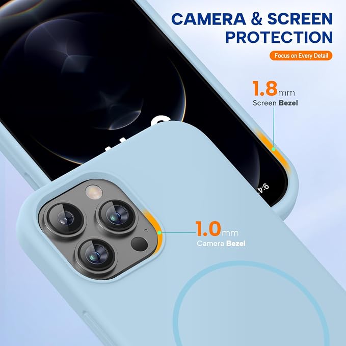 Miracase Silicone & Magnetic for iPhone 12 Pro Max Case, Clove Purple | Compatible with MagSafe, Soft Microfiber Lining, Premium Silicone Case Shockproof Drop Protection Phone Case for 12 Pro Max - Image 5