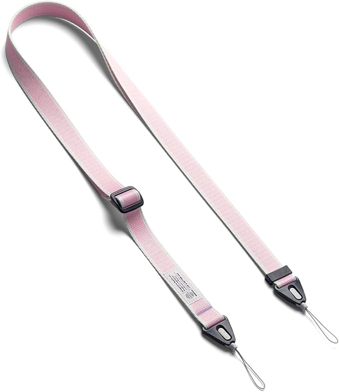 Ringke Phone Lanyard for iPhone 17 Pro Max and Most Smartphones [One-Touch Buckle] Shoulder Strap Adjustable Sturdy Universal Phone Crossbody Neck Lanyard for Travel Essentials - Stripe Pink by Ringke