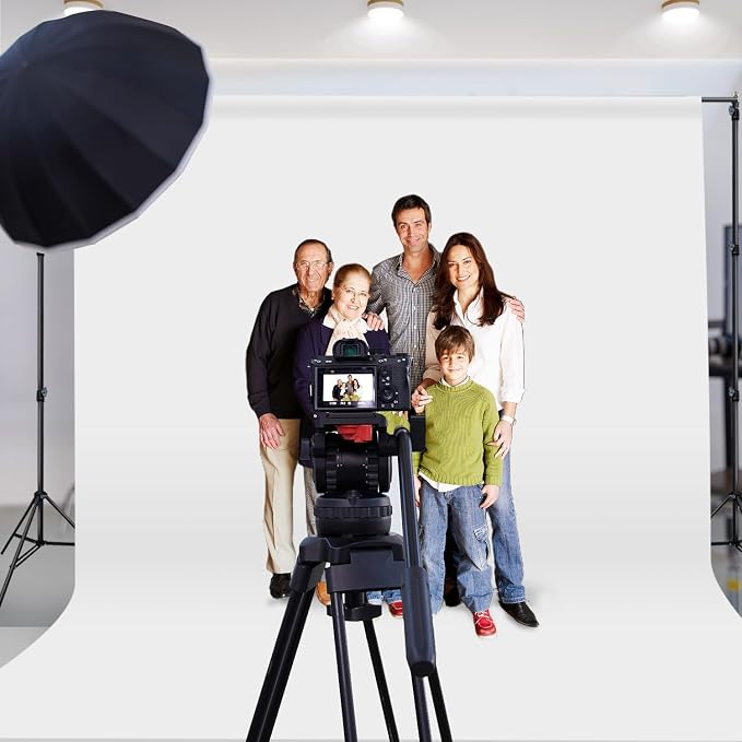 10 x 20 ft White Backdrop Background White Screen for Photography Video Recording Picture Shooting high Density Polyester Fabric Pure Recording Parties Curtain - Image 7