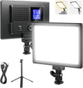 NEEWER Basics 9" LED Light Panel with Desk Tripod Stand, Edge Lit, NL-120B | 3200K-5600K Dimmable, Camera Soft Key Lighting, CRI95+ 800Lux, 4000mAh Rechargeable, Photography Video Recording Streaming by Neewer