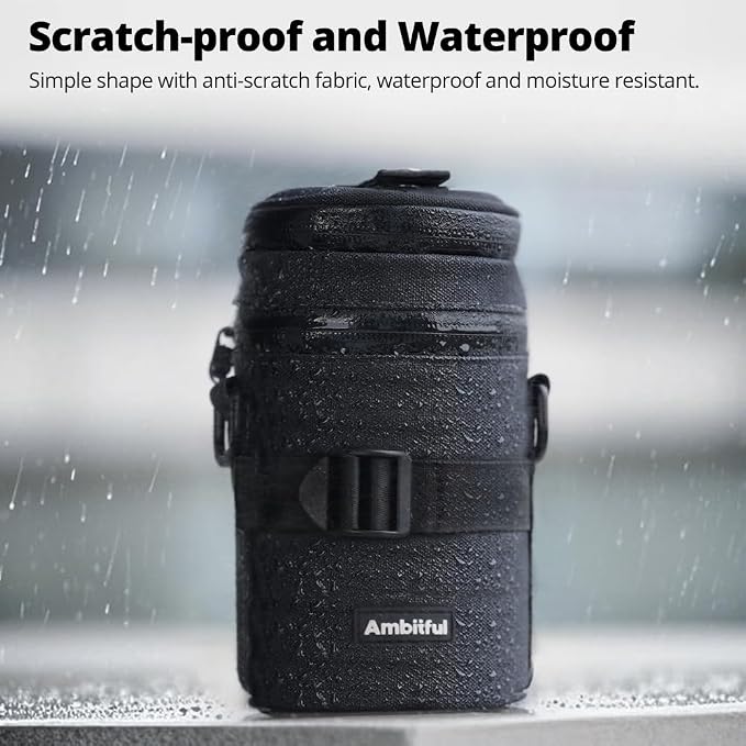 Ambitful 2.95 × 3.94 in Thick Camera Lens Pouch Case, Protection Lens bag | Water/Dust/Shock Lens Pouch for DSLR Camera Lens Compatible Below 2.95 × 3.94 in Sony, Nikon,Canon,Fujifilm,Tamron Lenses - Image 8
