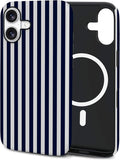 TPU Phone Case for iPhone 16, MagSafe Wireless Charging Compatible, Shockproof Slim Fit Protective Cover with Anti-Yellowing & Raised Camera Protection (Stripe 3, iPhone 16) by Unknown