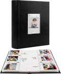Veicevol 180 Pockets Photo Album for Fujifilm Instax Mini Camera, Black | Photo Album with Writing Space for Polaroid, Leather Cover, Secure Storage, Capture Every Story, Collect Precious Moments by VEICEVOL