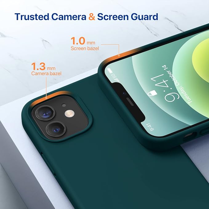 Miracase Silicone for iPhone 12 Case and iPhone 12 Pro Case, Teal | Liquid Silicone Gel Rubber Shockproof Drop Protection Phone Case for iPhone 12/12 Pro 6.1 inch - Image 5