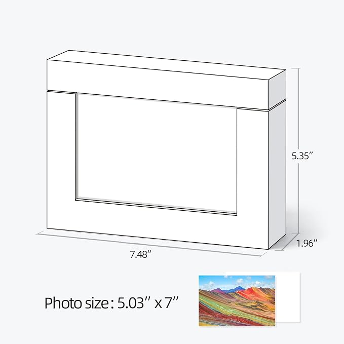 5x7 Photo Storage Boxes, Small Photo Storage Box Archival For Couple Photos, Postcards Box, Cardboard Photo Case For Pictures (2 Pack) - Image 6