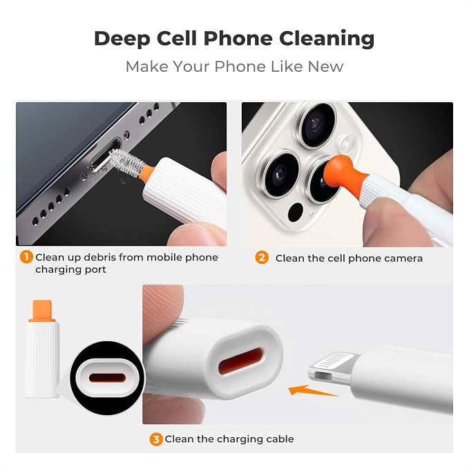 K&F CONCEPT 25-in-1 Electronic Cleaning Kit for Keyboard Laptop Cleaner | Multi-Function Electronic Cleaner,2 Keycap Pullers,Vacuum Sealed Microfiber Cloth,Multi-Device,for Photographers,MM02 - Image 3