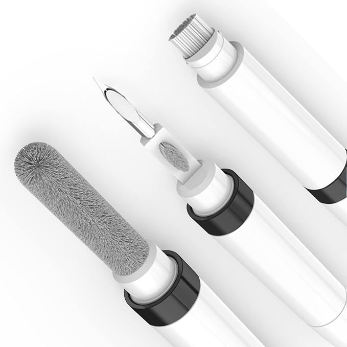 Dual-Brush Earbud Cleaning Pen | 4-in-1 Pro Kit for Precision & Durability, Tool Compatible with Airpods, Galaxy Buds, All Wireless Headsets -Black by GOALSEN