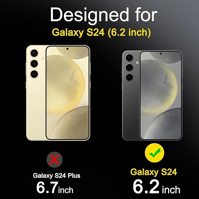 Ferilinso 3 Pack Privacy Screen Protector for Samsung Galaxy S24 | 9H+ Tempered Glass, Military-Grade Shatterproof, HD, Case Friendly, Easy Installation Bubble Free, with Camera Lens Protector - Image 5