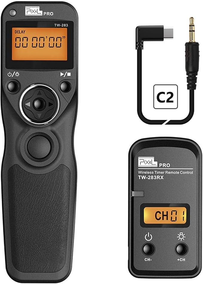 Camera Remote Control TW-283C2 Wireless Remote Shutter Release for Sony A7C2 A6700 A7M5 ZV-E1 ZV-E10II by Pixel