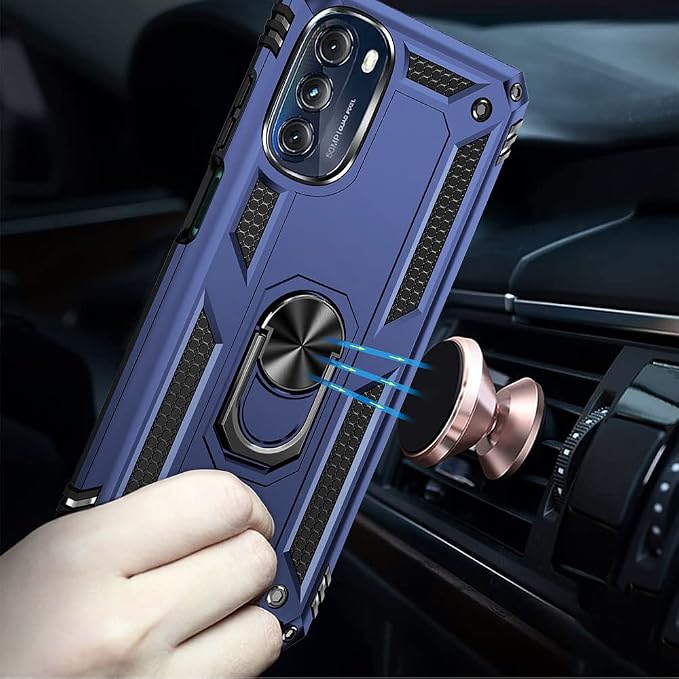 for Moto G 5G 2022 Case, Motorola Moto G 5G Case with HD Screen Protector, [Military Grade 16ft. Drop Tested] Ring Shockproof Protective Phone Case for Motorola G 5G 2022,Blue - Image 6
