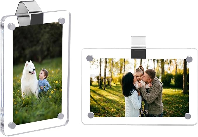 PIFOOG 2 Pack Car Visor Picture Holder for Mom Mother's Day Clip Photo Frame Magnetic Acrylic Personalized Valentines Day Gifts Automotive Decorations Cute Wallet Size Photos 2.4 × 3.5 inch - Image 9
