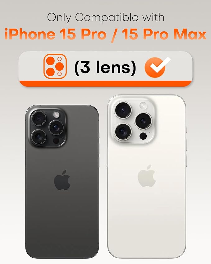 TOCOL for iPhone 15 Pro Max Camera Lens Protector/iPhone 15 Pro Camera Lens Protector Tempered Glass HD Individual Scratch Resistant Cover Accessories Case Friendly 2 Pack（Alpine Green） - Image 2