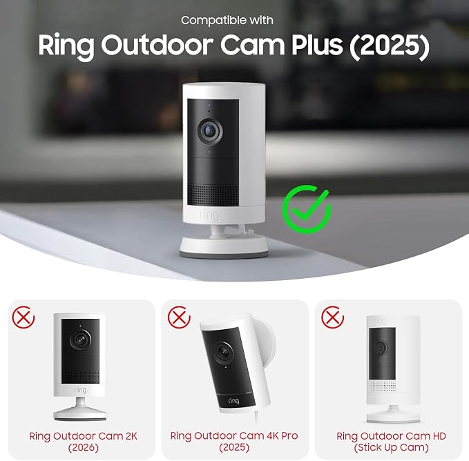Fintie Silicone Weatherproof Case for Ring Outdoor Cam Plus 2025, Black | Weather Resistant Soft Protective Cover, Dustproof Camera Skin, Hat Brim Design, Easy Slip-On Installation - Image 2