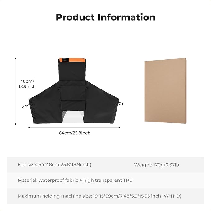 K&F CONCEPT Camera Rain Cover, Waterproof Camera Cover for Nikon Canon Sony | Anti-Fog Window, Waterproof Zipper, Secure & Non-Slip Hold, DSLR/Mirrorless & Lenses Compatible, Raincoat Design, BR01 - Image 7