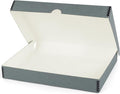 Lineco Clamshell Archival Storage Box, 11.5x17.5x1.75 Inch, Gray | Acid-Free with Metal Edge Boxboard, Organize and Store Photos Documents Cards Negatives Magazine Prints Family Records DIY by Lineco