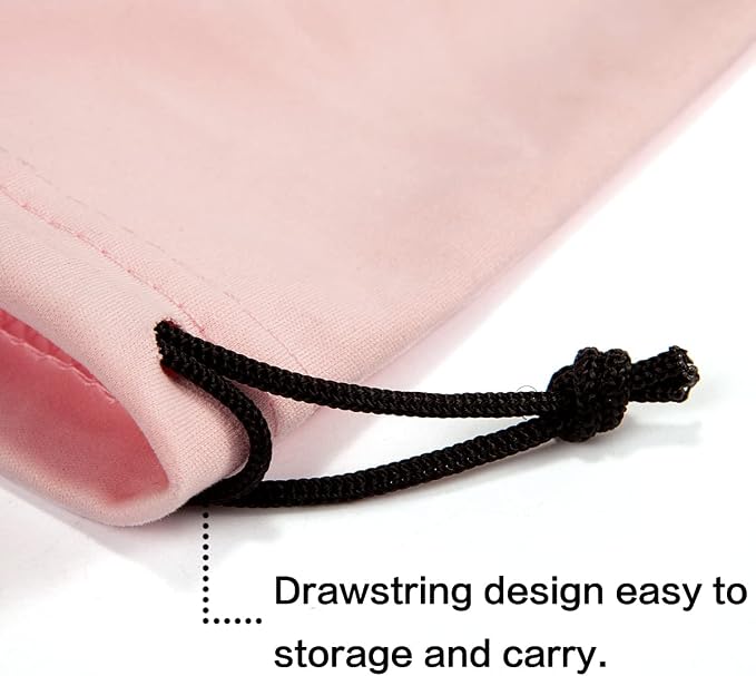 TRIUMPH VISION Glasses Case Soft Eyeglass Case Sunglass Pouch Cloth 3 Pack | Thick Microfiber Pouch Drawstring Pouch Eye Glass Bag Sunglasses Sleeve Storage, Lens Protection Cover,Cleaning Lens Screen - Image 3