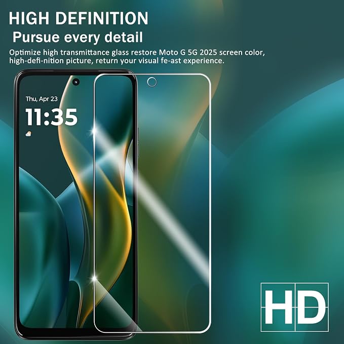Moto G 2025/2026 Tempered Glass Screen & Lens Protector 2+2 Pack HD Clear | [Case Friendly] [Anti-Glare] [Bubble-Free] - Image 6