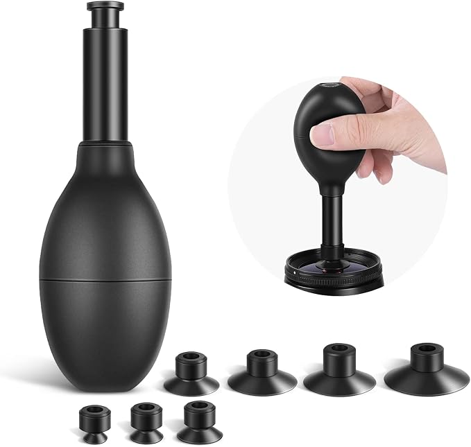 NEEWER 8 in 1 Lens Sucker Kit, IC Pick Up Vacuum Suction Pen | 7 Interchangeable Suction Cups, Lens Repair Tool for Repair and Cleaning, Watches, and Electronic Components by Neewer