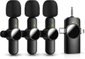 Mini Microphone for iPhone Android, 3 Wireless Lavalier Microphones | USB-C Lightning 3.5mm receiver, plug and play noise reduction mic for camera, TikTok, YouTube, vlog and interviews by Unknown