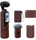 Case for DJI Osmo Pocket 3/Xtra Muse Camera, Soft Silicone Protective Case, Anti-Scratch, Slim Fit Skin with mic Cover and Screen Protector Accessories for Osmo Pocket 3/Xtra Muse (Brown) by Frevyve