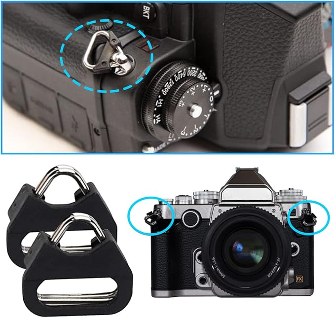 Camera Quick Release Strap Adjustable Quick Release Buckles for Nikon DSLR Camera Strap Quick Release QD Loops Clips Connector Buckle Connect Adapter to Lug Split Rings Adaptor Camera Neck Strap - Image 3