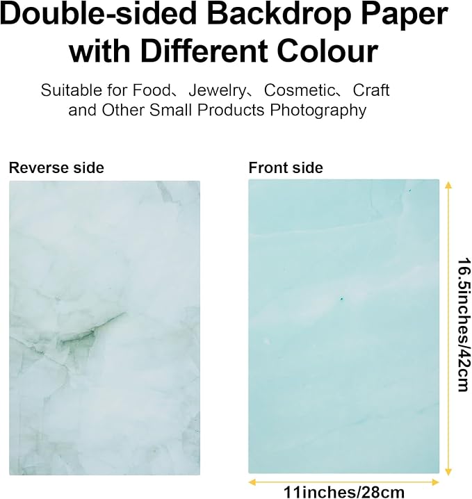 Meking 9Pcs 16Patterns Product Photography Backdrops,Photo Backdrop Board | Double Sided Tabletop Photo Background for Food/Makeup/Jewelry etc(16.5X11inch) - Image 7