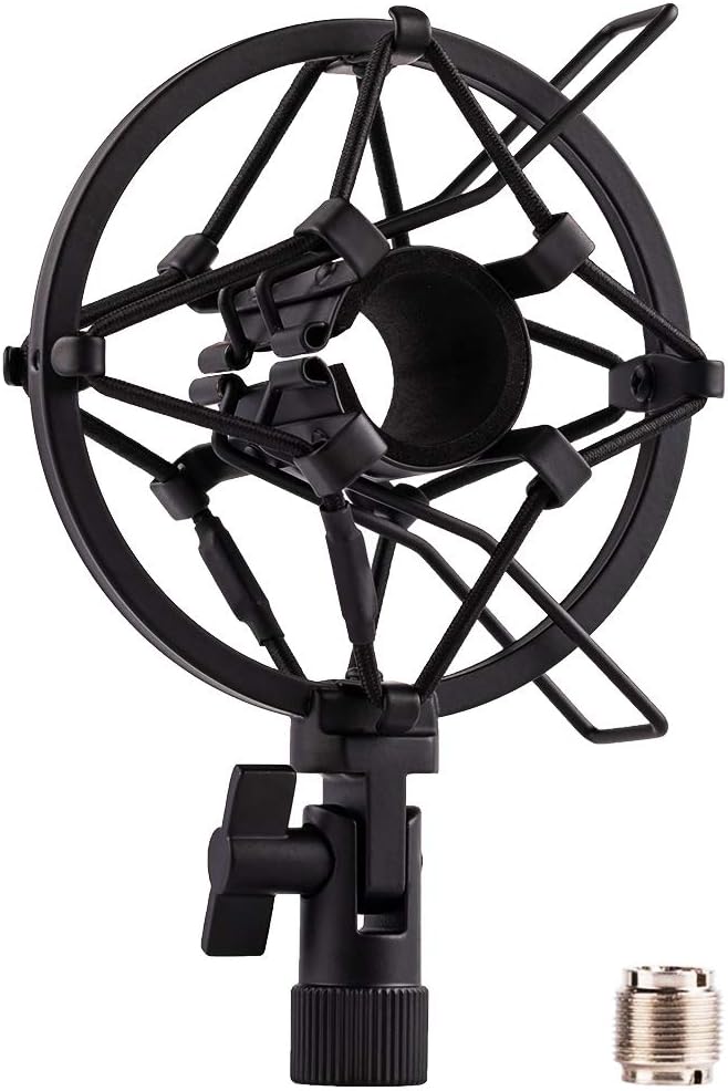 Microphone Shock Mount Holder Clip Mic Anti-Vibration for 22mm-26mm Diameter Dynamic Mic Like Shure SM58 58S SM57 PAG48 Sennheiser E835 E845 AKG D5S Samson Q7 Q8 Behringer Xm8500 by LYRCRO