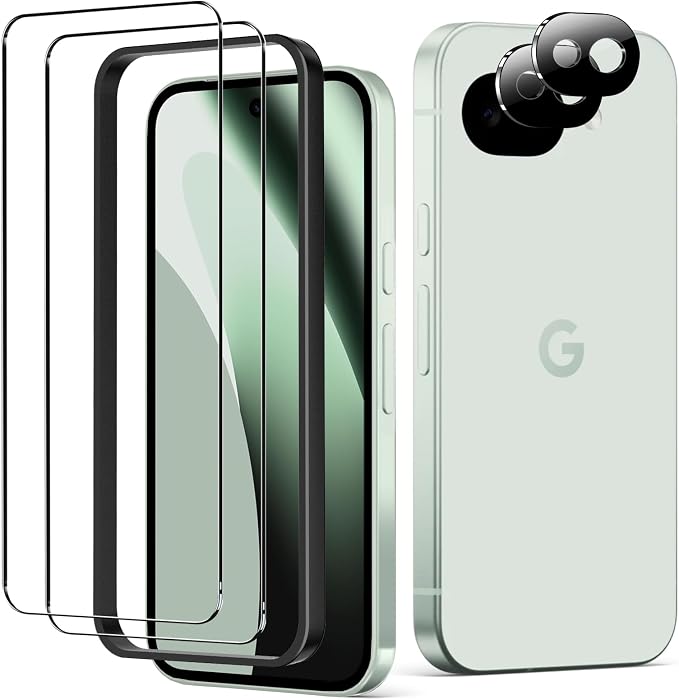 [2+2 for Google Pixel 10A Screen Protector & Camera Lens Protector | HD Clear, 9H Tempered Glass, Fingerprint Unlock, Anti-Scratch, Full Coverage, Case Friendly, Bubble Free, Easy Install by RXNMH