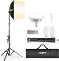 EMART Softbox Lighting Kit 135W 16"x16" Softbox for Photography Light 1Pack | 3000K-6500K LED Bulbs with Remote, 65" Tripod, Professional Photography Lighting for Studio Lights, Portrait, Video Recording by EMART