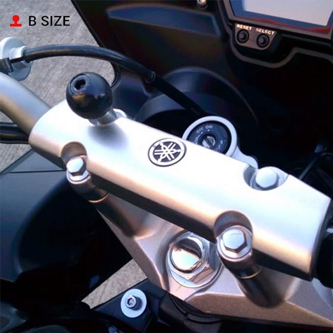 RAM MOUNTS RAM-B-367U Motorcycle Handlebar Clamp Base with M8 Bolts with B Size 1" Ball (Pack of 2) - Image 3