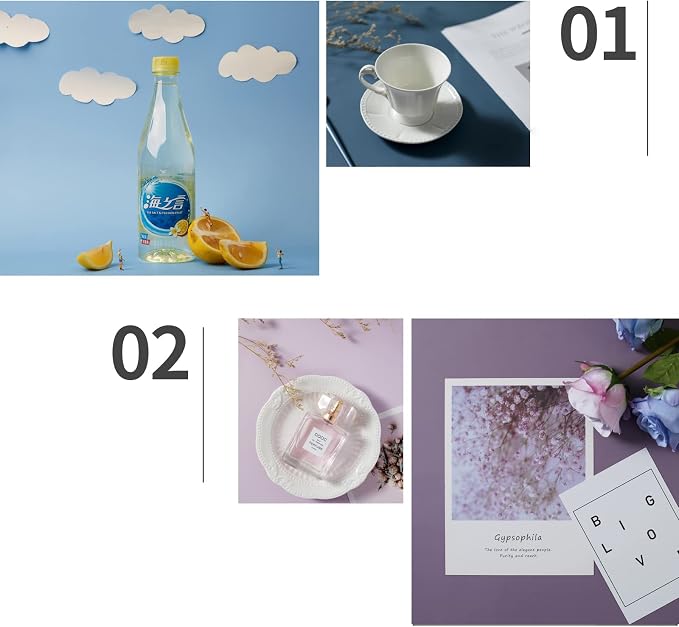 5pcs 34x22in Morandi Background Paper Photography Backdrops Solid Color Photo Background for Food, Pastry, Jewelry, Cosmetics Backdrop Shoot - Image 3