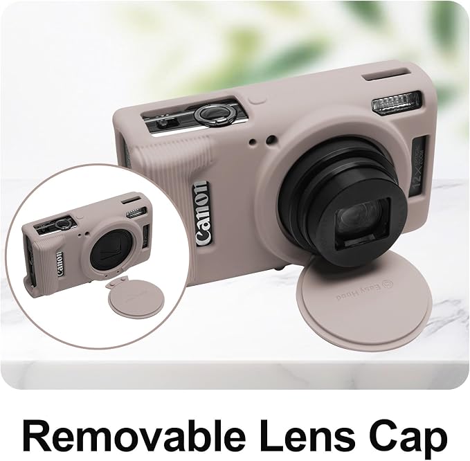 Easy Hood Case for Canon ELPH 360/IXUS 285 HS/IXY 650 Camera,Tiffany Pink | With Removable Lens Cover,Soft Silicone Protective Case,Anti-Scratch,Dustproof,Shockproof,Enhanced Grip,Camera Accessories - Image 2