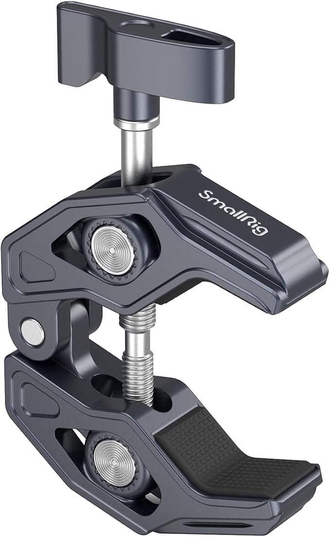 SMALLRIG Super Clamp, Camera Mount with 1/4'' and 3/8'' Threaded Holes | 7.7lbs/3.5kg Payload, Compatible with Cameras, Monitors, LED Lights, etc. by SmallRig