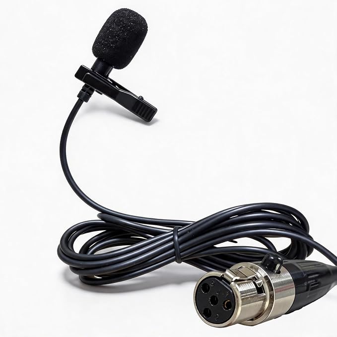 Replacement Lavalier Microphone Compatible with Shure Wireless Bodypacks–Condenser Lapel Mic with TA4F Mini 4-Pin Connector for Shure Bodypacks Transmitters for Singers, Speakers,Performers by EMHFLYFN