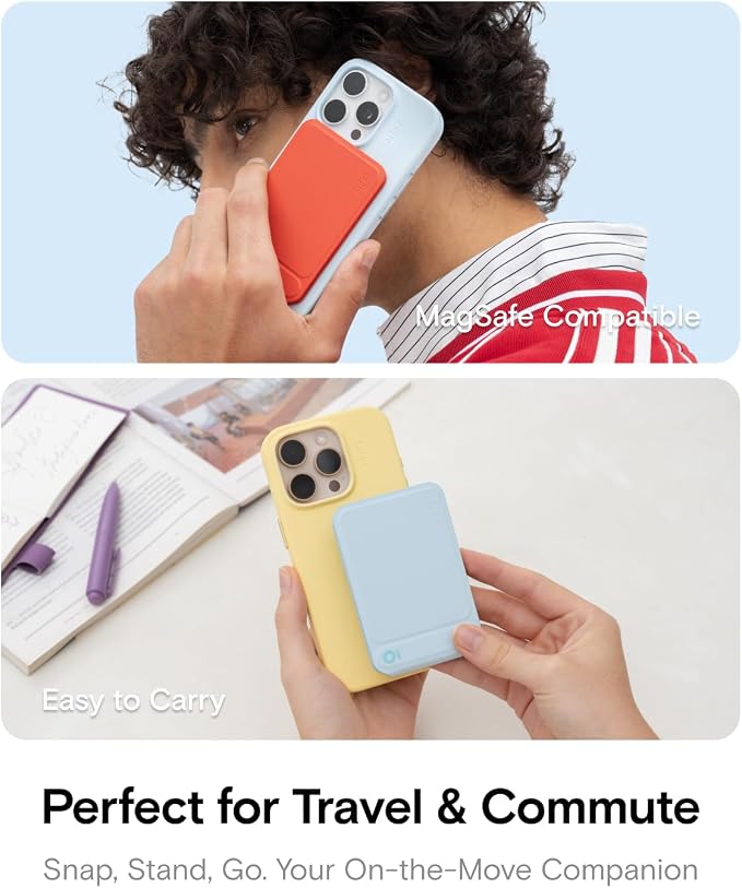 MOFT Phone Tripod Stand, Portable Selfie Stick for iPhone, Mulit-Angle | Pocket Size | Strong Magnets l MOVAS Leather | Magsafe Compatible | Easy to Charge | Stylish |For Content Creators - Image 6