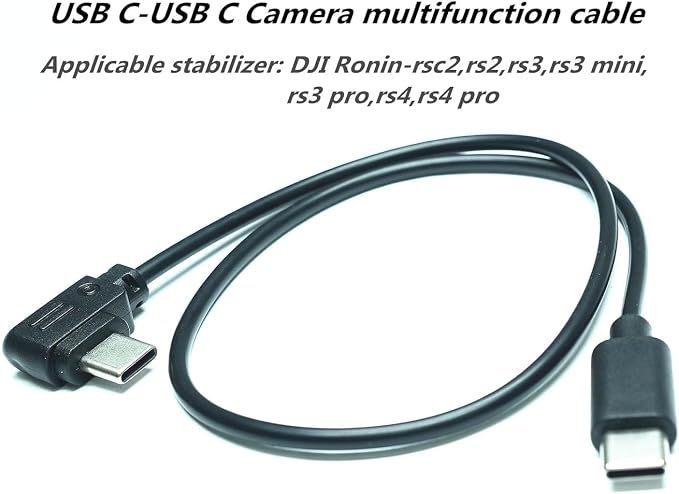 Camera Control Cable Cord,for DJI RS4 Pro, RS4 Mini, RS4, RS3 Pro, RS3, RS3 Mini, RSC2, RS2 Gimbal Stabilizer for Sony Canon Nikon Panasonic Fuji Olympus Camera USB Type C to Type C Right Angle Multi - Image 3