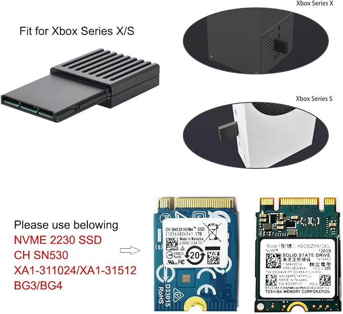 CF-Express Type-B to M.2 NVMe 2230 M-Key Adapter CFE Compatible with XboxSeries XS CH SN530 SSD PCIe4.0 Expansion Memory Card - Image 4